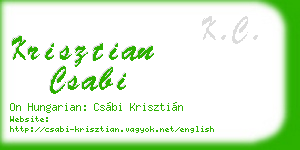 krisztian csabi business card